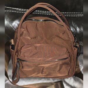 Brown Nylon Satchel